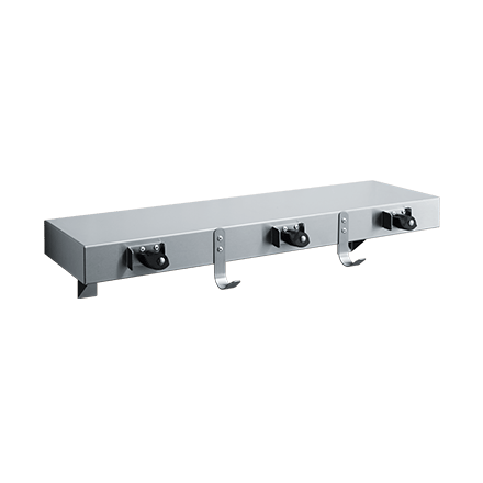 1315-3 ASI Utility Shelf with Drying Rod, Mop Holders