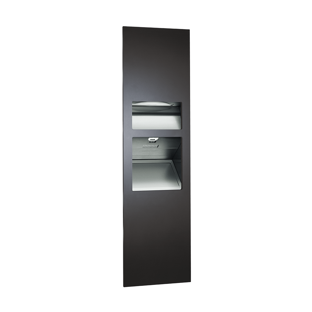 64672 1 2 41 Asi Piatto 3in1 Paper Towel Dispenser High Speed Hand Dryer And Waste Recptacle@2x