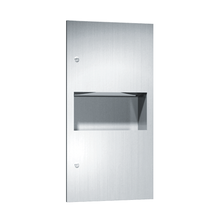 646923 ASI Recessed Roll Paper Towel Dispenser and Waste Receptacle