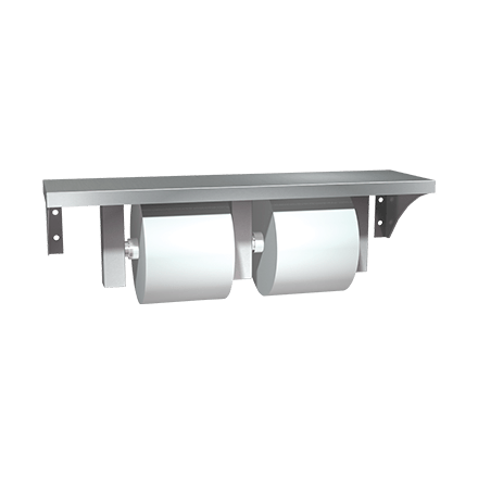 0697 Gal Asi Stainlesssteelshelfanddoubletoilettissueholder@2x