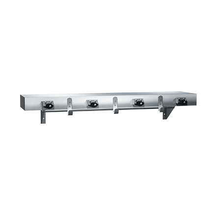 1315-4 ASI Utility Shelf with Drying Rod, Mop Holders & Rag Hooks