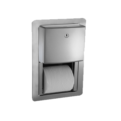 Roval™ Twin Hide-A-Roll Toilet Tissue Dispenser - Semi-Recessed