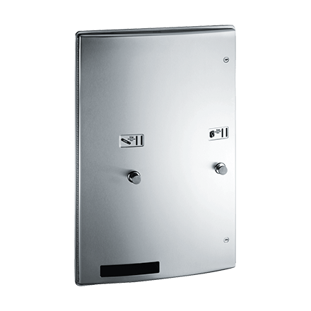 204684 ASI Recessed Dual Sanitary Napkin & Tampon Dispenser