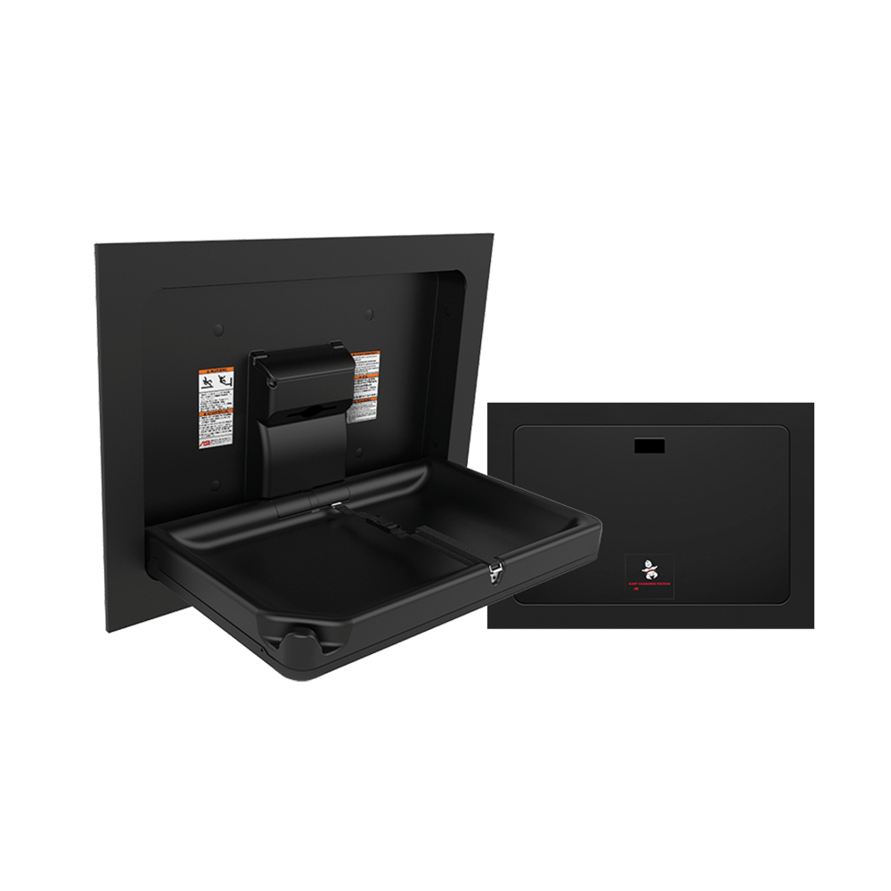 9018-41_ASI-Baby-Changing-Station_Horizontal-Matte-Black_Recessed@2x